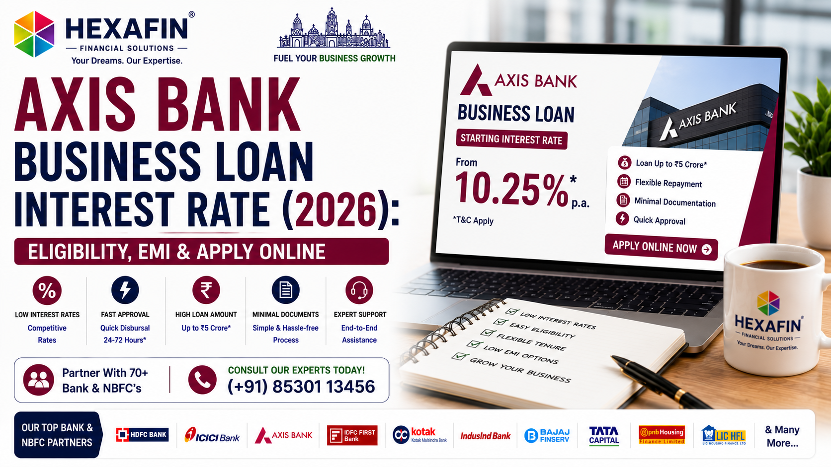Axis Bank Business Loan interest rate, eligibility, EMI, and online application guide for 2026