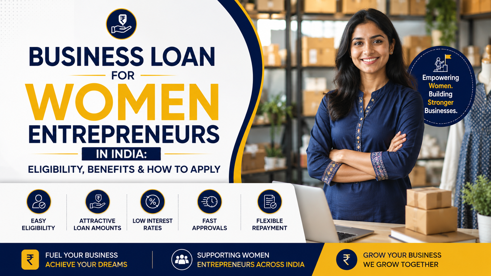 Business Loan for Women Entrepreneurs in India Eligibility, Benefits & How to Apply (2026 Guide)