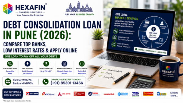 Debt Consolidation Loan in Pune to combine multiple loans into one EMI with expert guidance from Hexafin Loan Consultancy