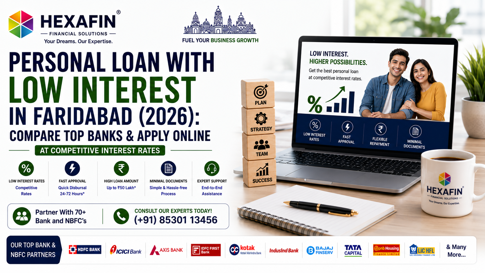 Personal Loan with Low Interest in Faridabad (2026): Compare Top Banks & Apply Online